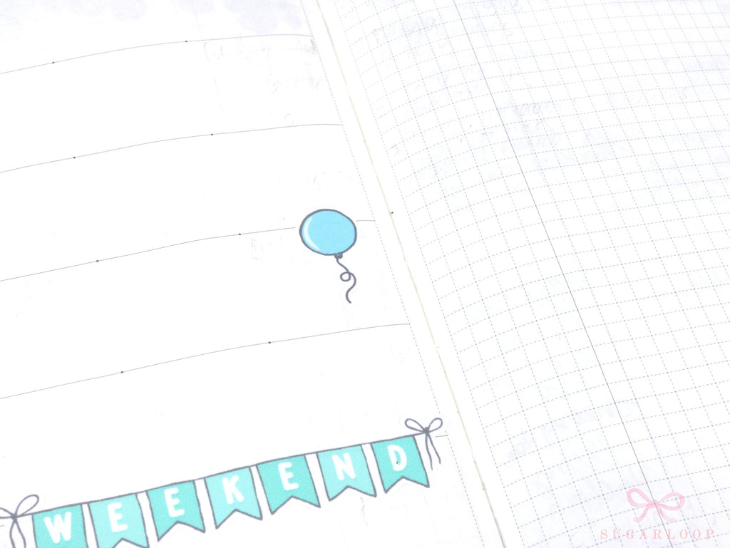 Cute Balloon Doodles Reminder Stickers for Planners  Bullet Journals  Calendars and Diaries