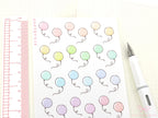 Cute Pastel Balloon Doodles Reminder Stickers