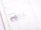 Gift Birthday Celebration Stickers for Planners & Bujo Journals
