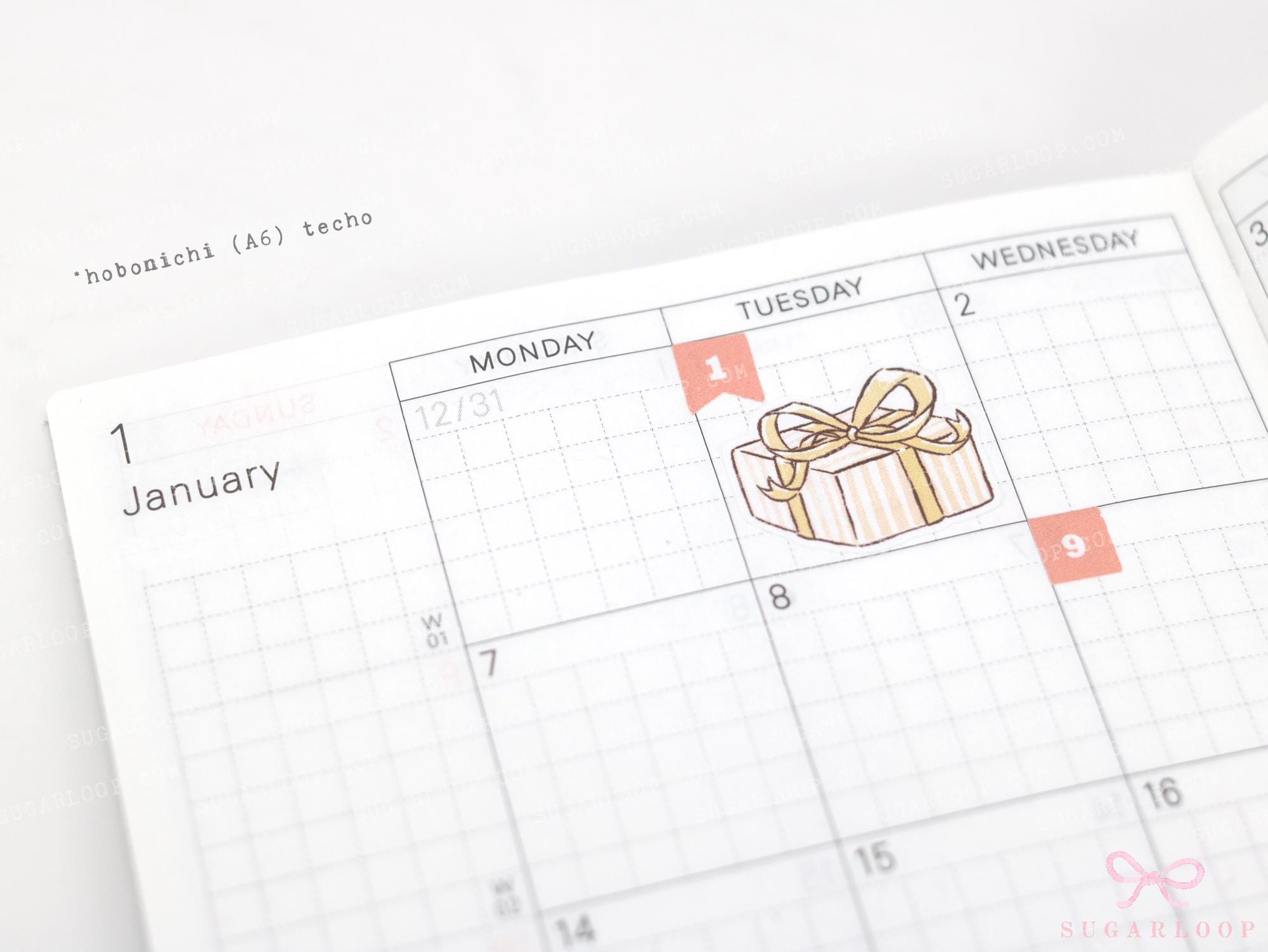 Gift Birthday Celebration Stickers for Planners & Bujo Journals