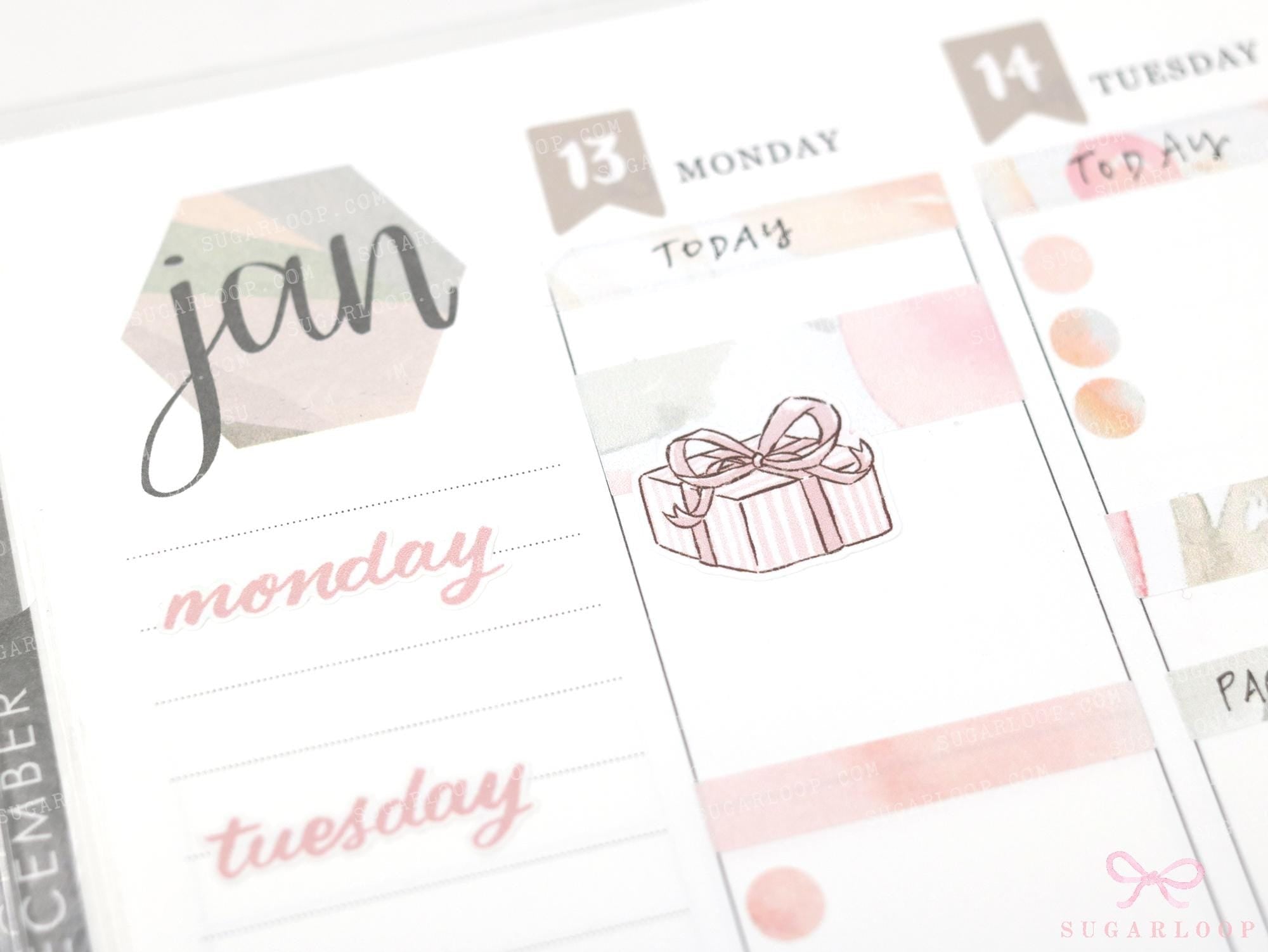 Gift Birthday Celebration Stickers for Planners & Bujo Journals