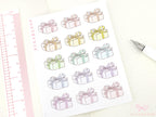 Gift Birthday Celebration Stickers for Planners & Bujo Journals