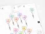 Birthday Balloon Sticker Sheet for Planners and Journals: Special Occasion Anniversary Wedding