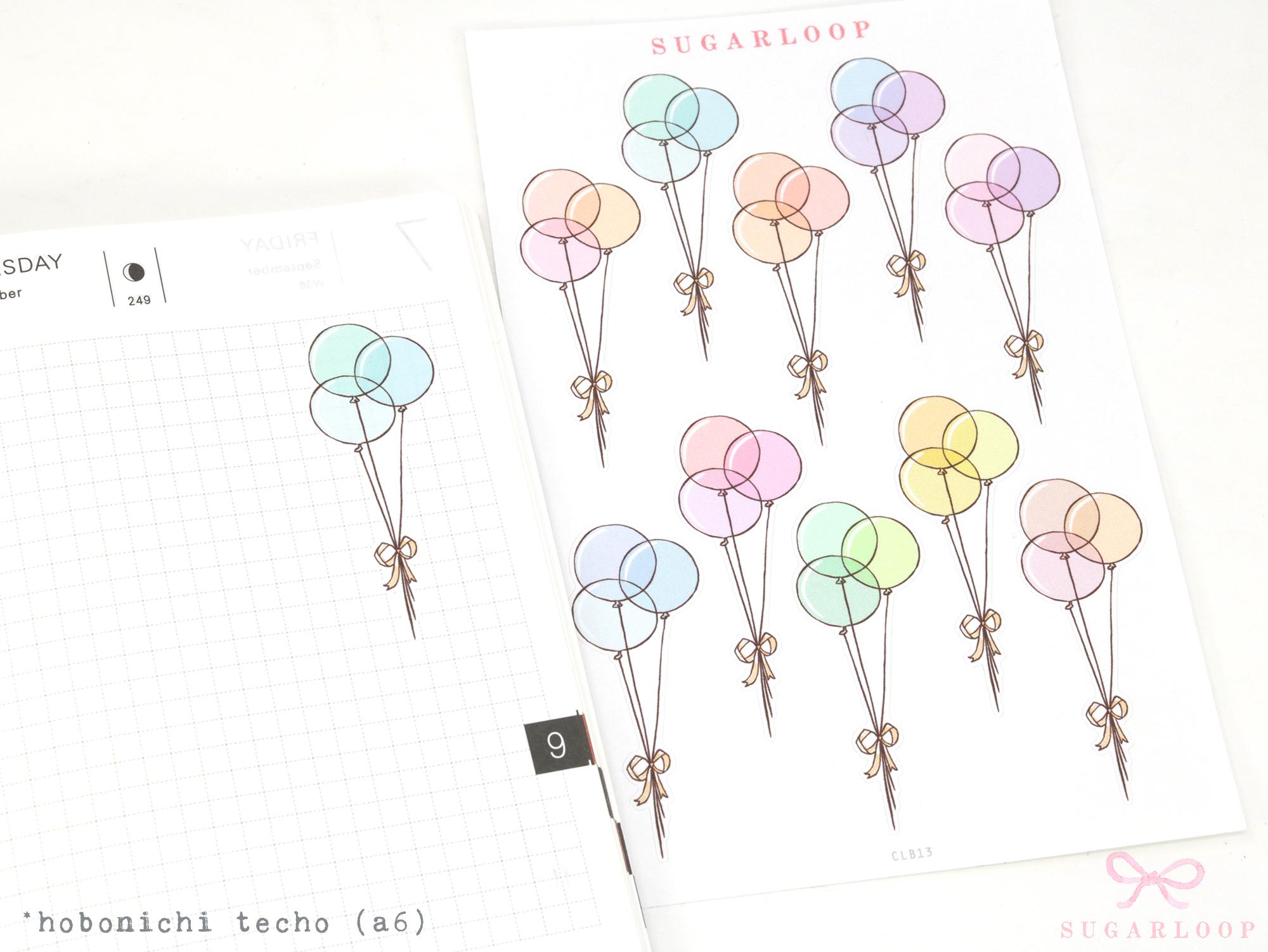 Birthday Balloon Sticker Sheet for Planners and Journals: Special Occasion Anniversary Wedding