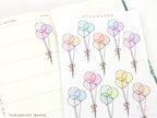 Birthday Balloon Sticker Sheet for Planners and Journals: Special Occasion Anniversary Wedding