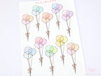 Birthday Balloon Sticker Sheet for Planners and Journals: Special Occasion Anniversary Wedding