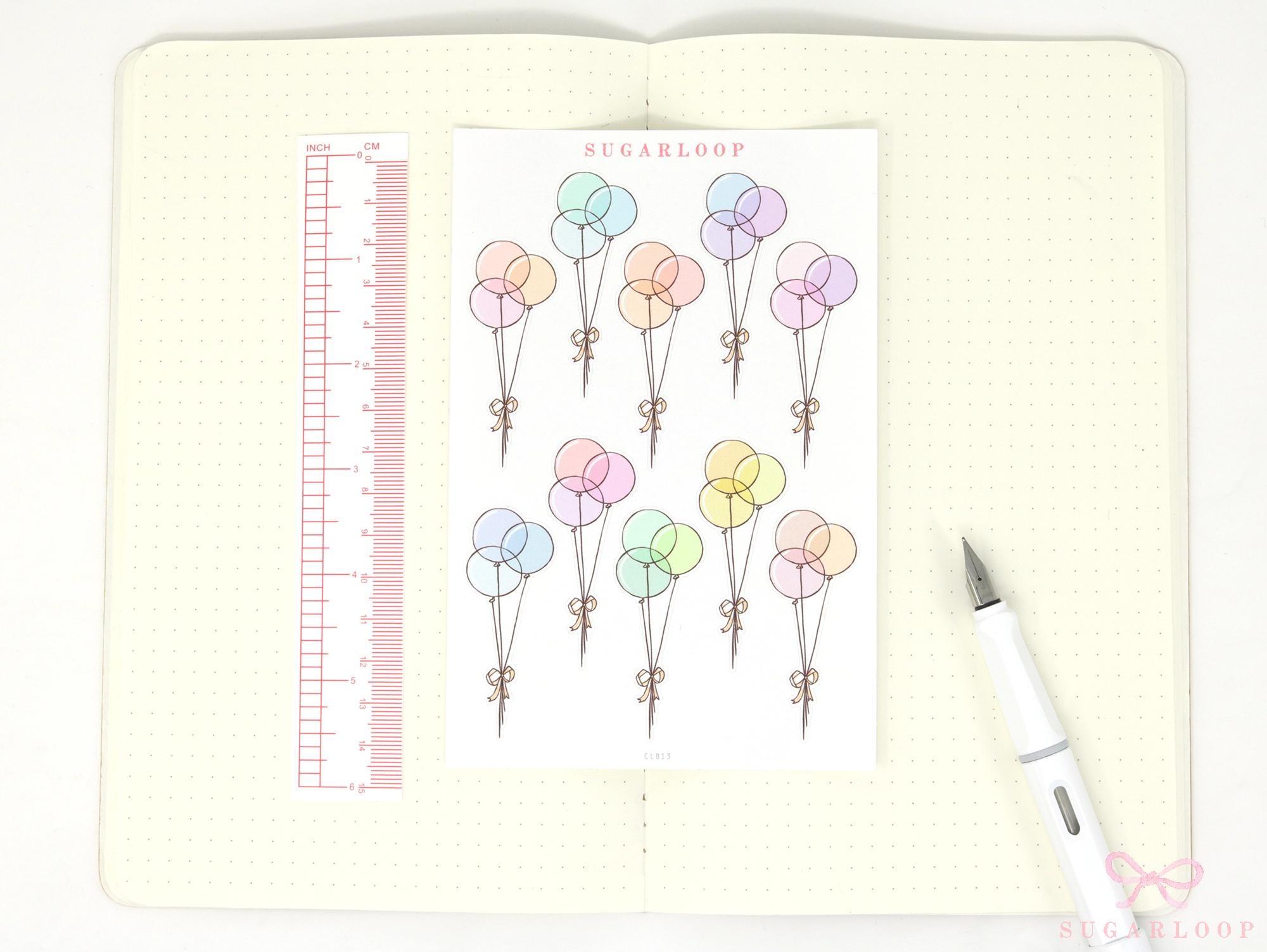 Birthday Balloon Sticker Sheet for Planners and Journals: Special Occasion Anniversary Wedding