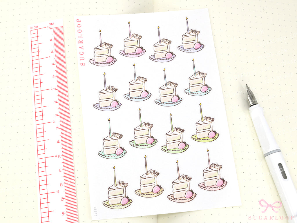 Bundle of Balloons  Cake & Gifts Planner and Journal Stickers: Deco Sheets