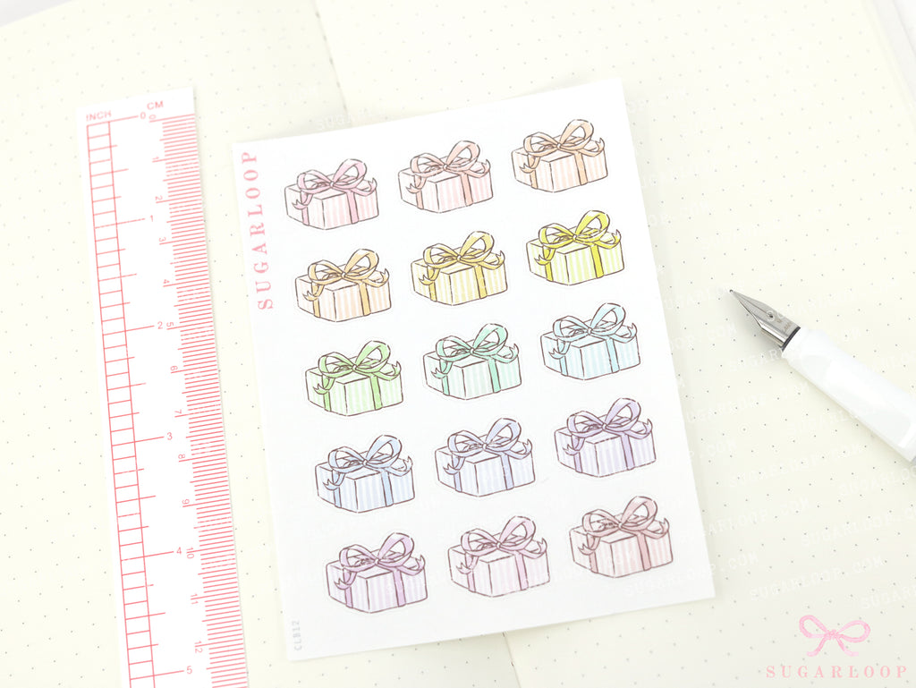Bundle of Balloons  Cake & Gifts Planner and Journal Stickers: Deco Sheets