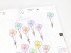 Bundle of Balloons  Cake & Gifts Planner and Journal Stickers: Deco Sheets