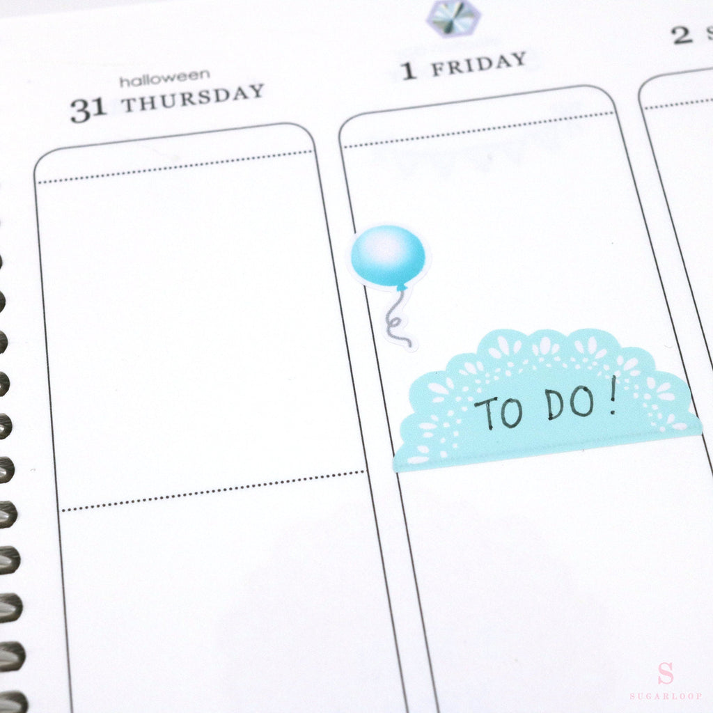 Cute Balloon Planner and Journal Stickers: Watercolor Frosted