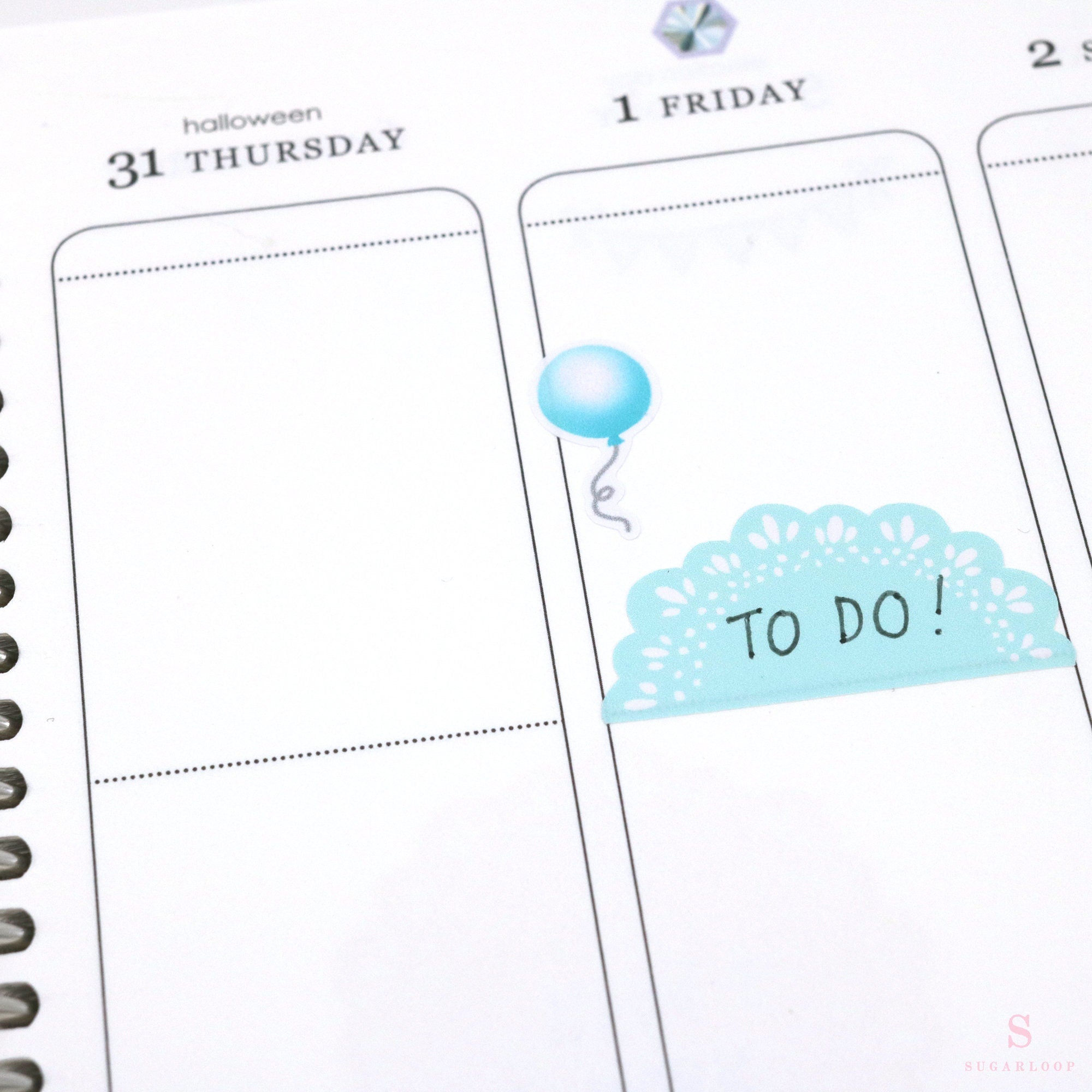 Cute Balloon Planner and Journal Stickers: Watercolor Frosted