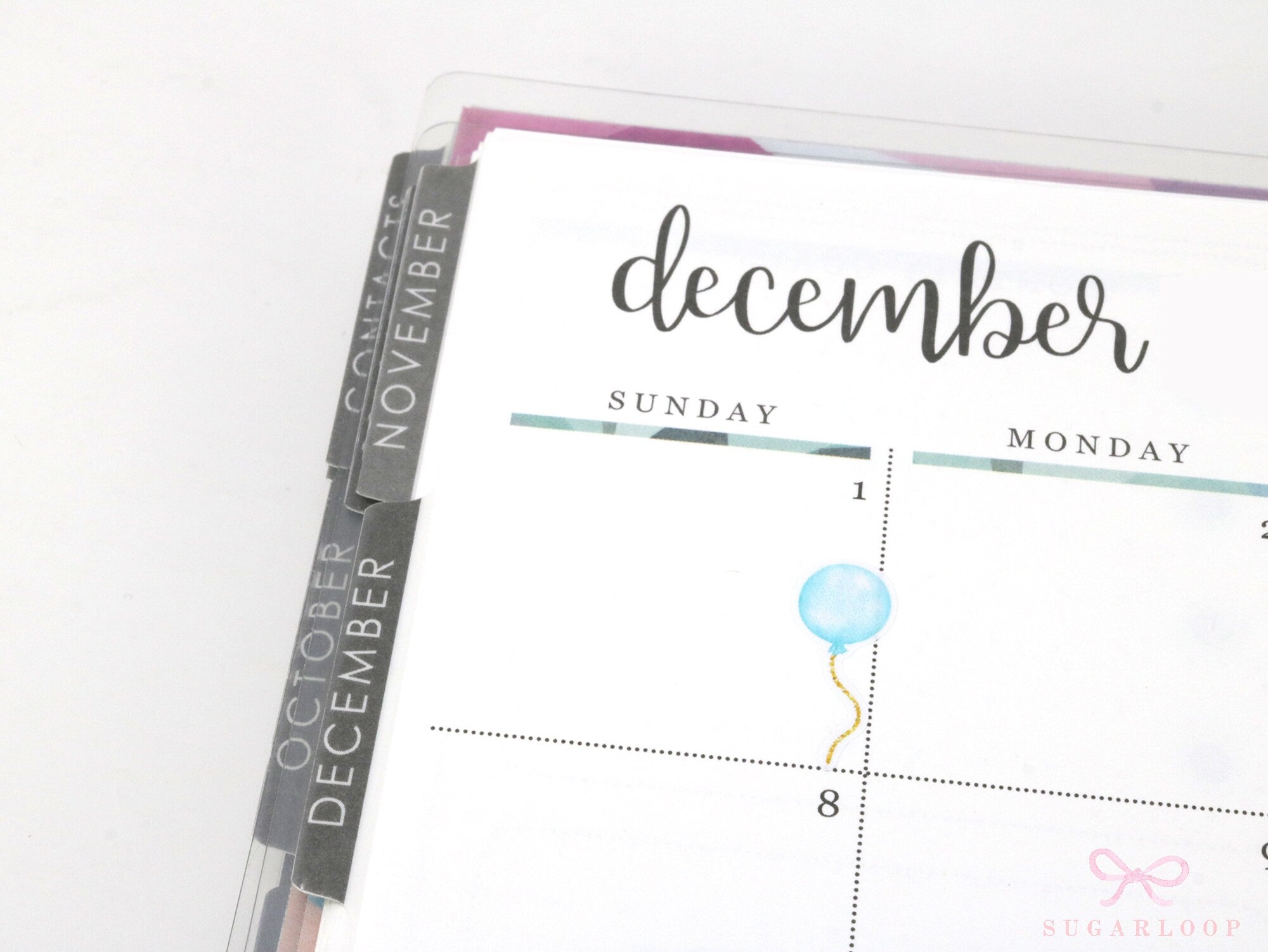 Cute Watercolor Balloons Reminder Stickers