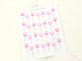Cute Watercolor Balloons Reminder Stickers for Planners