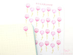 Cute Watercolor Balloons Reminder Stickers for Planners