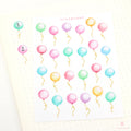 Cute Balloon Planner and Journal Stickers: Faux Glittery Strings