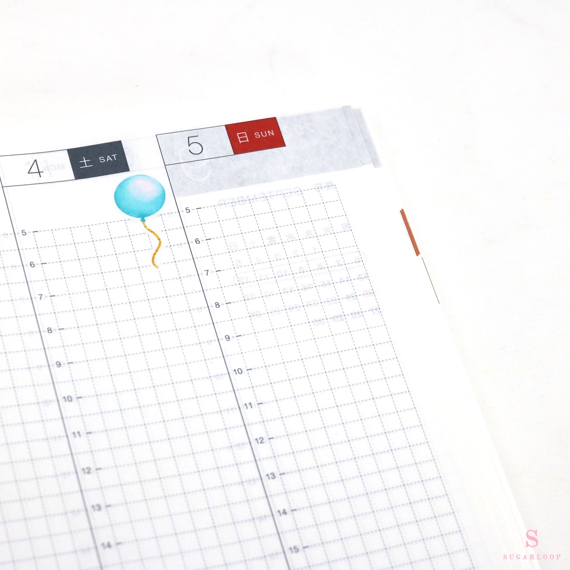 Cute Balloon Planner and Journal Stickers: Faux Glittery Strings