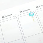 Cute Balloon Planner and Journal Stickers: Faux Glittery Strings