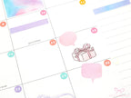 Birthday Planner Stickers with Cake, Balloons, Gifts, Bunting