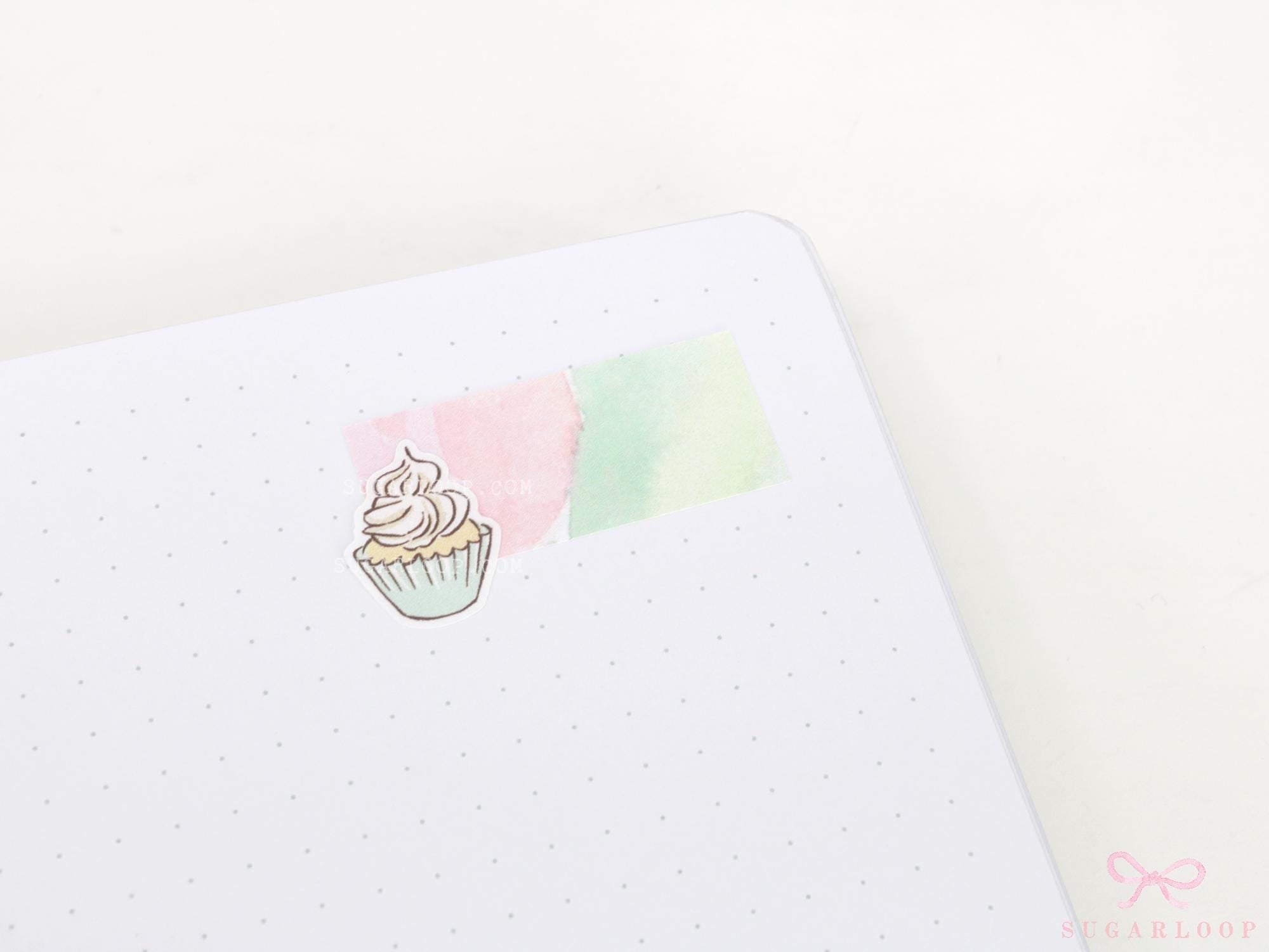 Cute Birthday Cupcakes Reminder Stickers for Planners