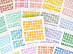 Colorful Mini Date Flag Planner and Journal Stickers: 0.25 in (6 mm)