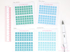 Colorful Mini Date Flag Planner and Journal Stickers: 0.25 in (6 mm)