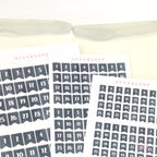 Ink Wash Date Flag Planner & Journal Stickers: 0.25 in (6 mm)-0.5 in (10mm)