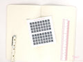 Ink Wash Date Flag Planner & Journal Stickers: 0.25 in (6 mm)-0.5 in (10mm)