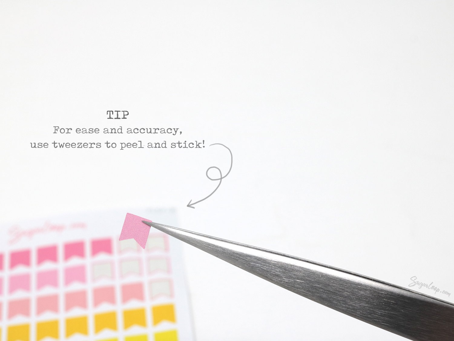 Brush Script Date Flag Bujo Planner Stickers: 6mm 9.5mm 10mm