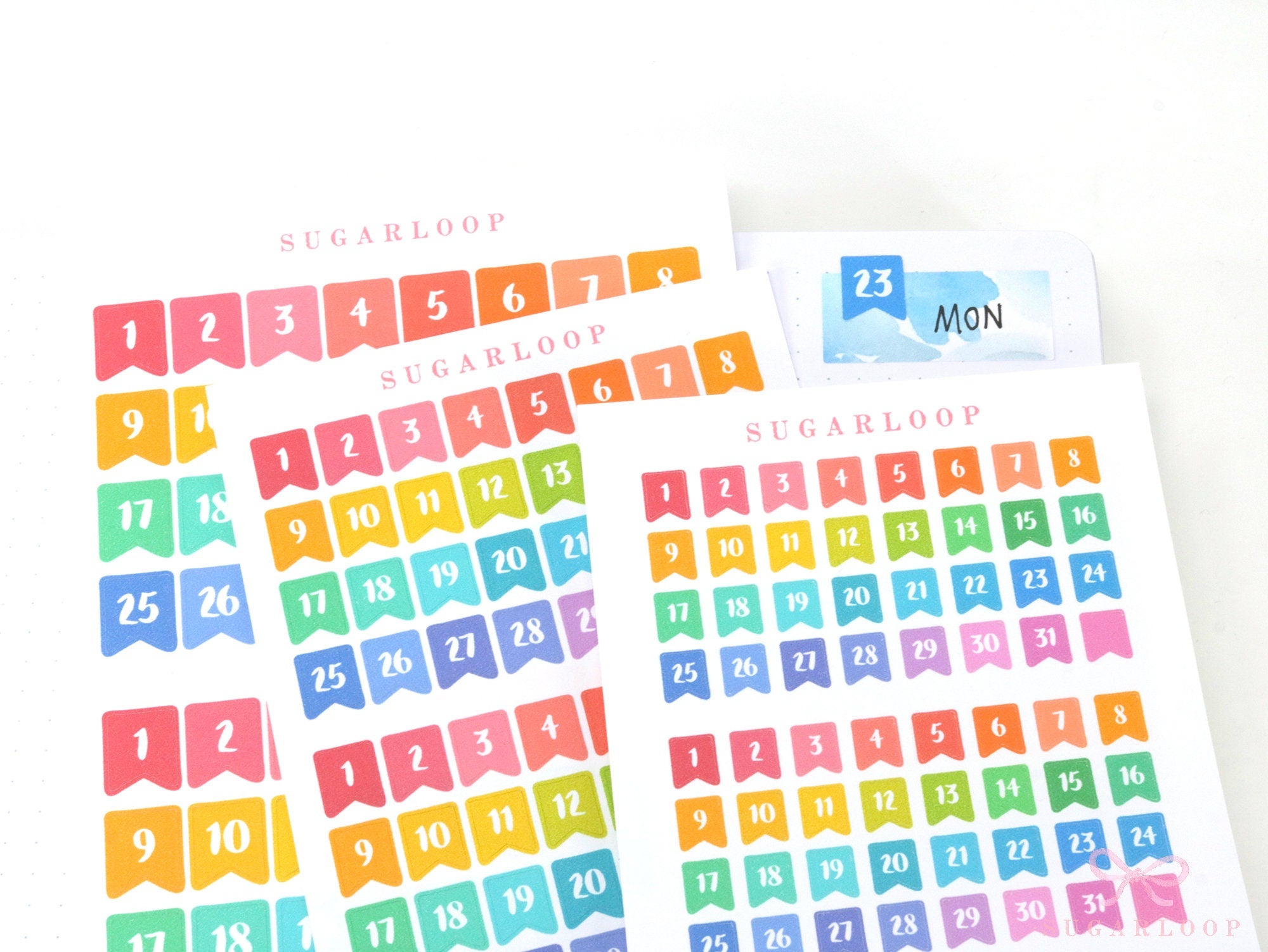 Date Flag Planner Stickers