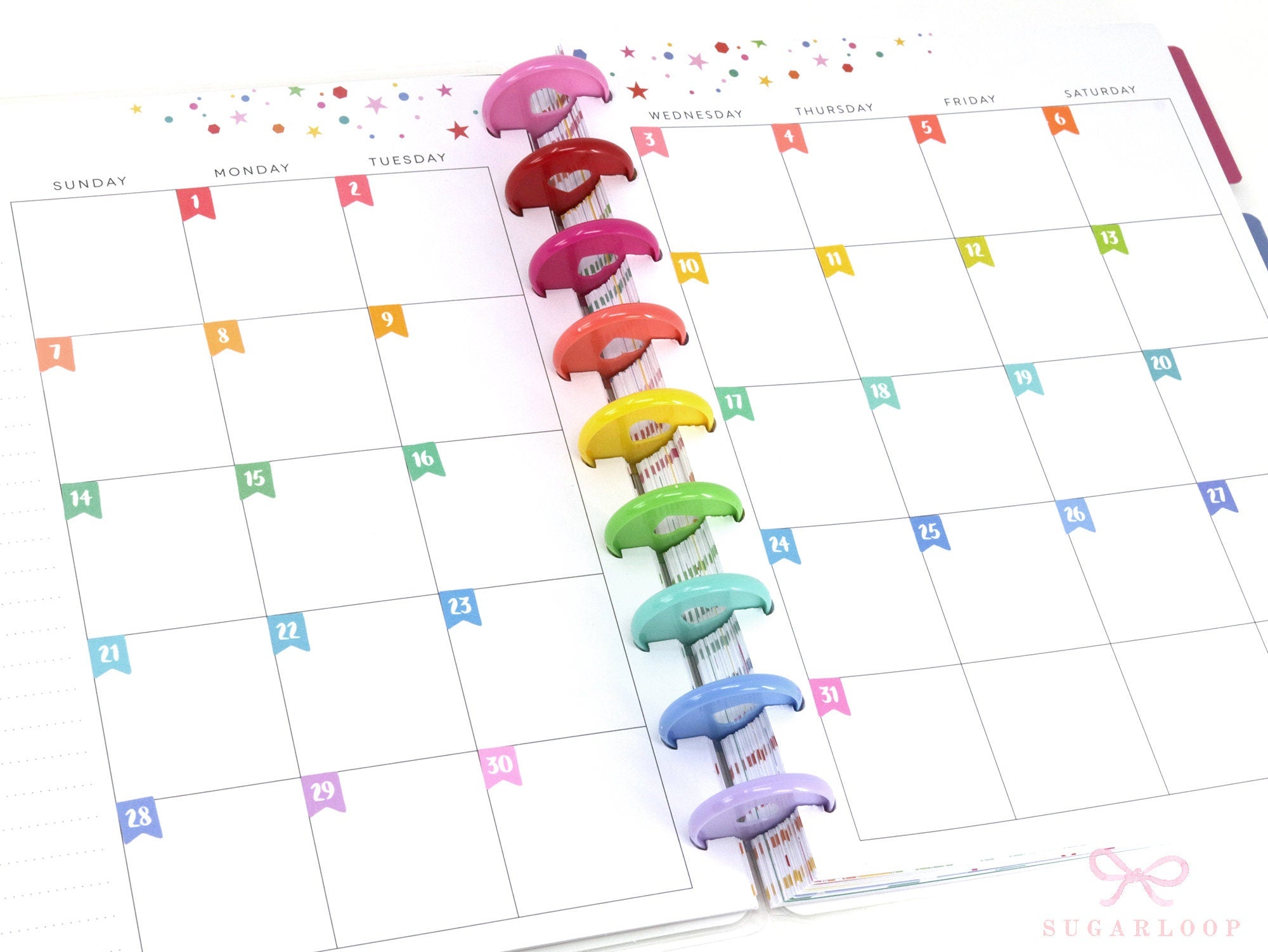 Date Flag Planner Stickers