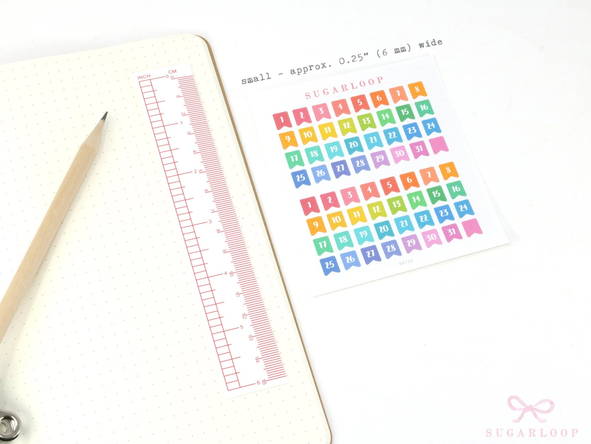 Date Flag Planner Stickers