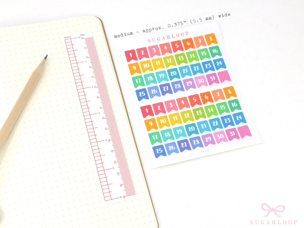 Date Flag Planner Stickers