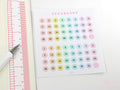 Pastel Mini Date Dot Bujo Planner Stickers: 0.25 in (6 mm)