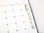 Multicolor Mini Date Dot Bujo Planner Stickers: 0.25in (6 mm)