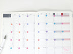 Watercolor Wash Mini Date Dot Bujo Planner Stickers: 0.25 in (6 mm)