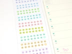 Pastel Mini Date Dot Bujo Planner Stickers: 0.25 in (6 mm)
