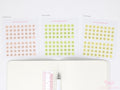 Pastel Mini Date Dot Bujo Planner Stickers: 0.25 in (6 mm)