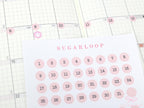 Pastel Mini Date Dot Bujo Planner Stickers: 0.25 in (6 mm)