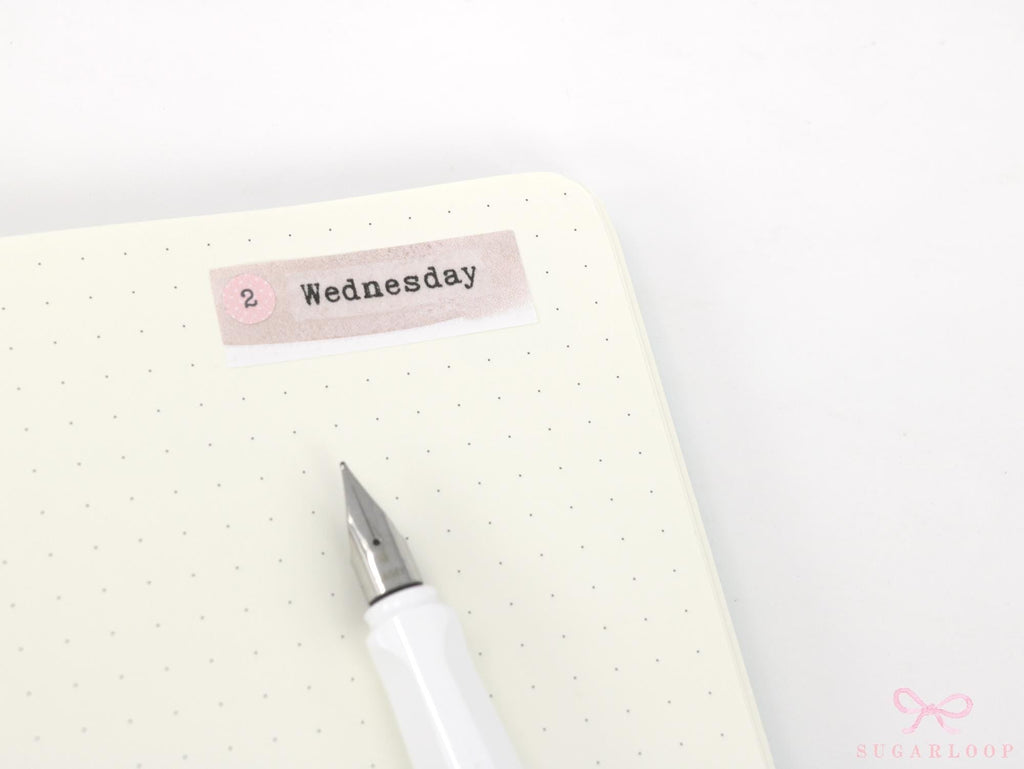 Pastel Mini Date Dot Bujo Planner Stickers: 0.25 in (6 mm)