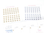 Neutral Mini Date Dot Bujo Planner Stickers: 0.25 in (6 mm)