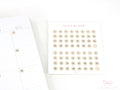 Neutral Mini Date Dot Bujo Planner Stickers: 0.25 in (6 mm)
