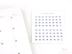Neutral Mini Date Dot Bujo Planner Stickers: 0.25 in (6 mm)