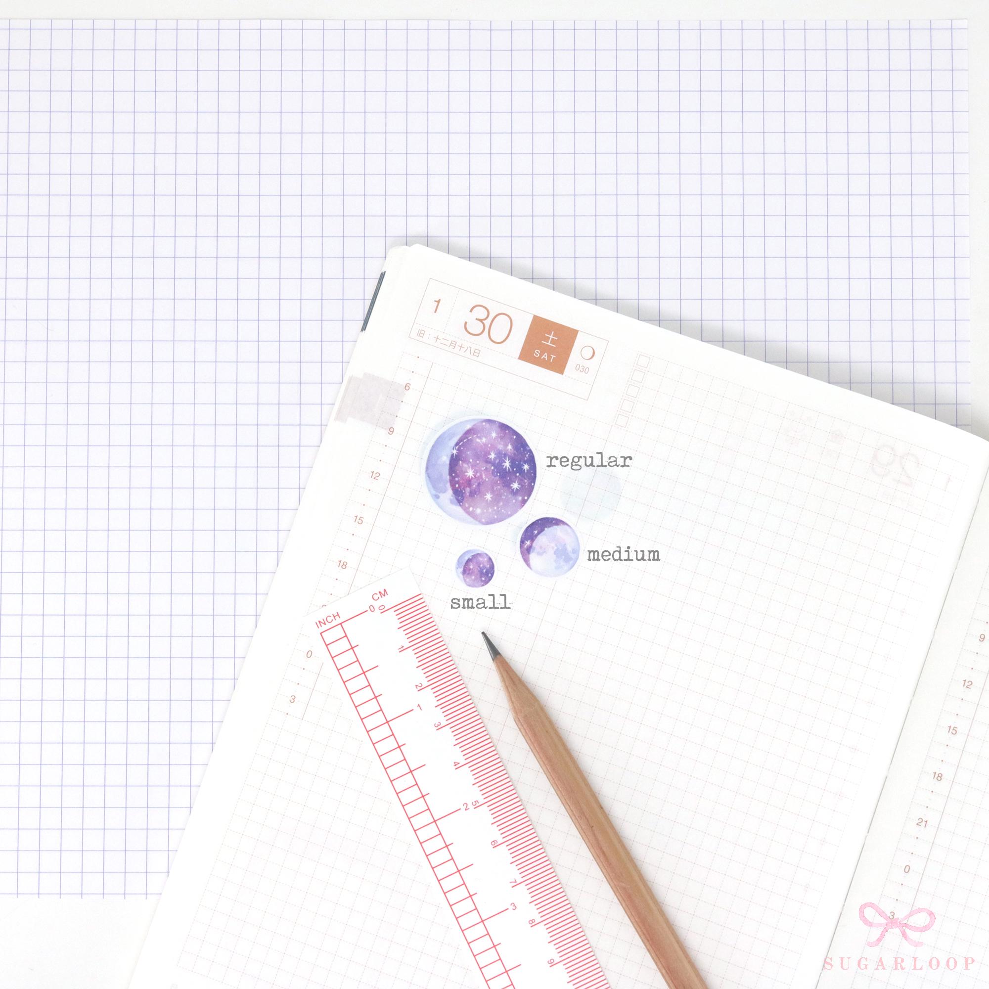 Moon Lunar Cycle Phases Planner & Journal Stickers
