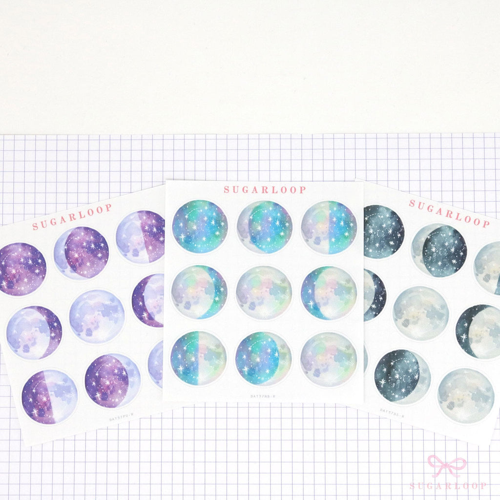 Moon Lunar Cycle Phases Planner & Journal Stickers