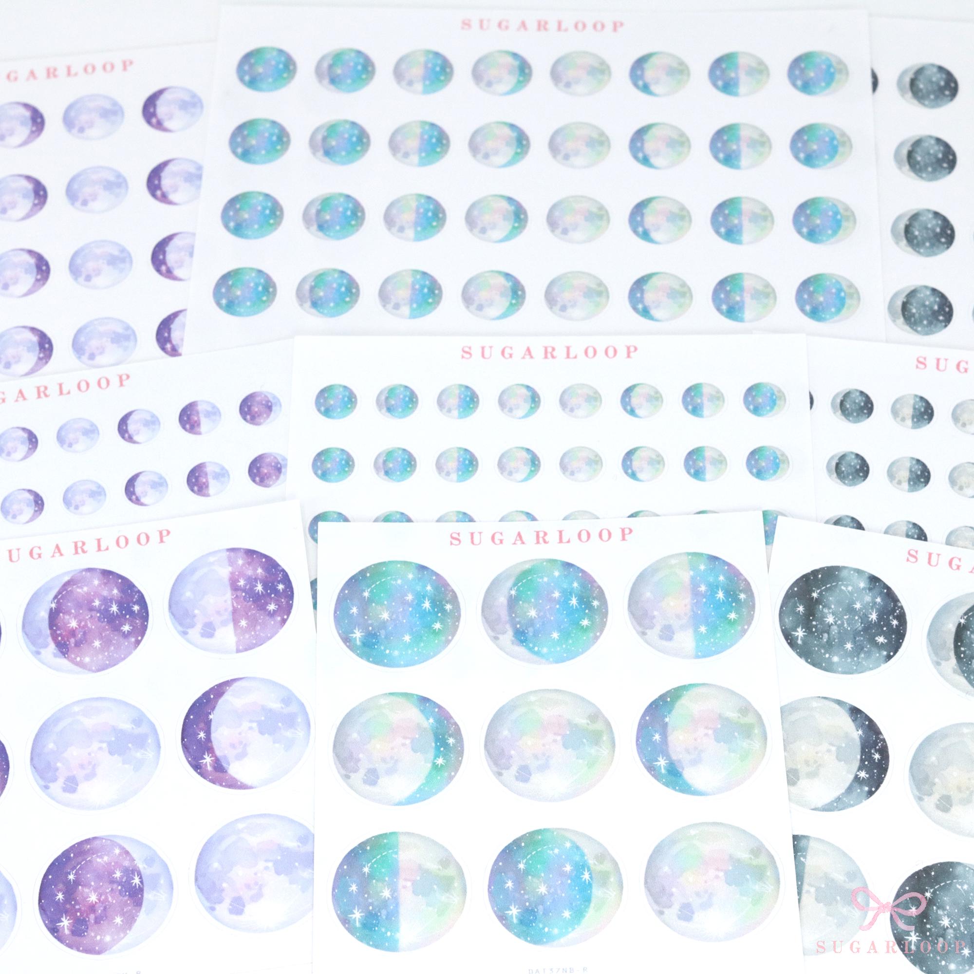 Moon Lunar Cycle Phases Planner & Journal Stickers