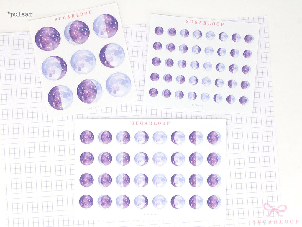 Moon Lunar Cycle Phases Planner & Journal Stickers