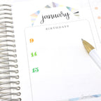 Multicolor Handlettered Date Bujo Planner Stickers
