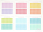 Bundle - One Year's Worth of Date Stickers - Choice of Dot, Hexagon or Square