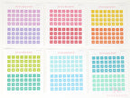 Bundle - One Year's Worth of Date Stickers - Choice of Dot, Hexagon or Square